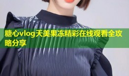 糖心vlog天美果冻精彩在线观看全攻略分享