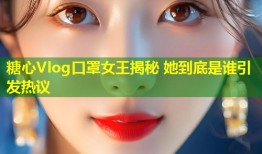 糖心Vlog口罩女王揭秘 她到底是谁引发热议