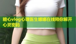 糖心vlog心理医生娜娜在线陪你解开心灵密码