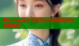 糖心vlog官方下载平台短视频剪辑分享新体验