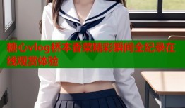 糖心vlog桥本香菜精彩瞬间全纪录在线观赏体验