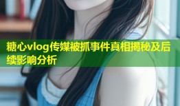 糖心vlog传媒被抓事件真相揭秘及后续影响分析