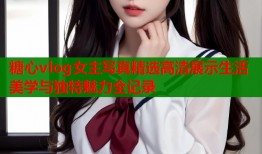 糖心vlog女主写真精选高清展示生活美学与独特魅力全记录